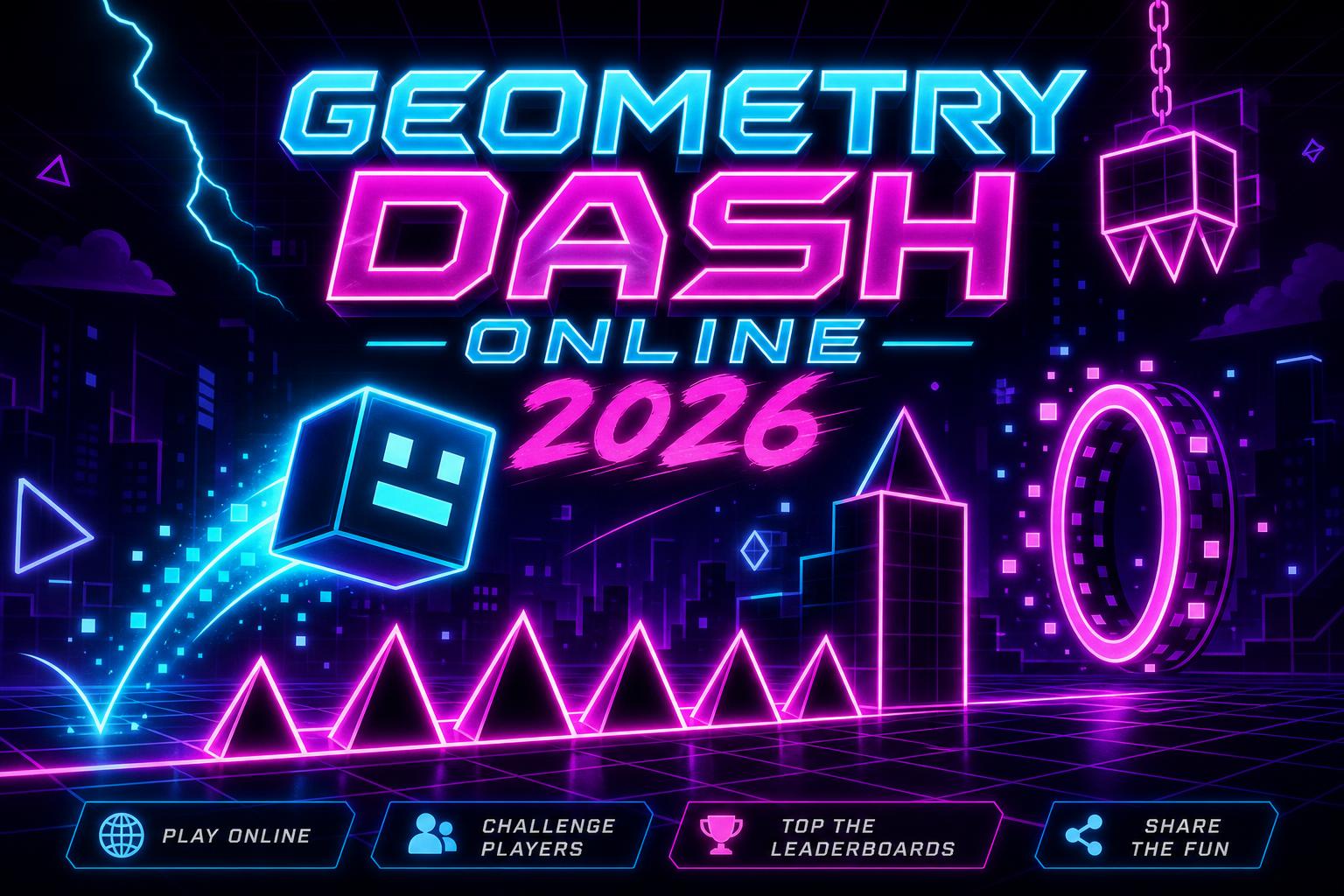 Geometry Dash Online 2026 — Neon Dash Rhythm Runner